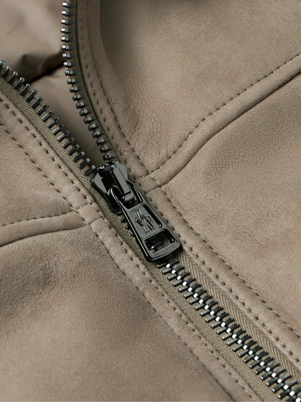 Jumeaux Logo-Appliquéd Shearling and Leather-Trimmed Suede and Quilted Shell Down Jacket - CU Jumeaux Logo-Appliquéd Shearling and Leather-Trimmed Suede and Quilted Shell Down Jacket - CU