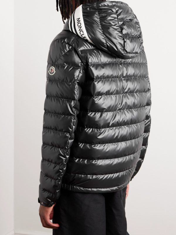 Logo-Appliquéd Quilted Shell Hooded Down Jacket - BK Logo-Appliquéd Quilted Shell Hooded Down Jacket - BK