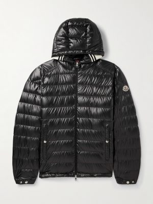 Logo-Appliquéd Quilted Shell Hooded Down Jacket Logo-Appliquéd Quilted Shell Hooded Down Jacket