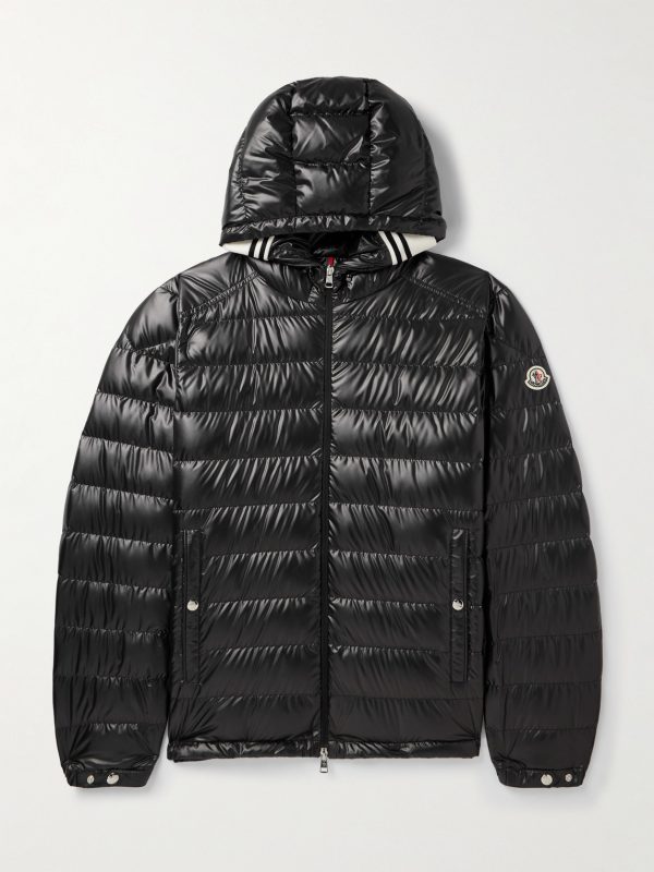 Logo-Appliquéd Quilted Shell Hooded Down Jacket Logo-Appliquéd Quilted Shell Hooded Down Jacket