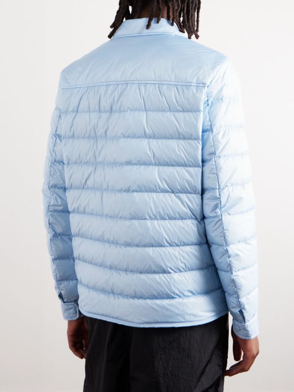 Logo-Appliquéd Quilted Shell Down Shirt Jacket - BK Logo-Appliquéd Quilted Shell Down Shirt Jacket - BK