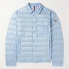 Logo-Appliquéd Quilted Shell Down Shirt Jacket Logo-Appliquéd Quilted Shell Down Shirt Jacket