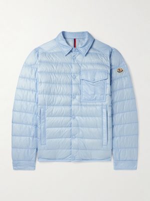 Logo-Appliquéd Quilted Shell Down Shirt Jacket Logo-Appliquéd Quilted Shell Down Shirt Jacket