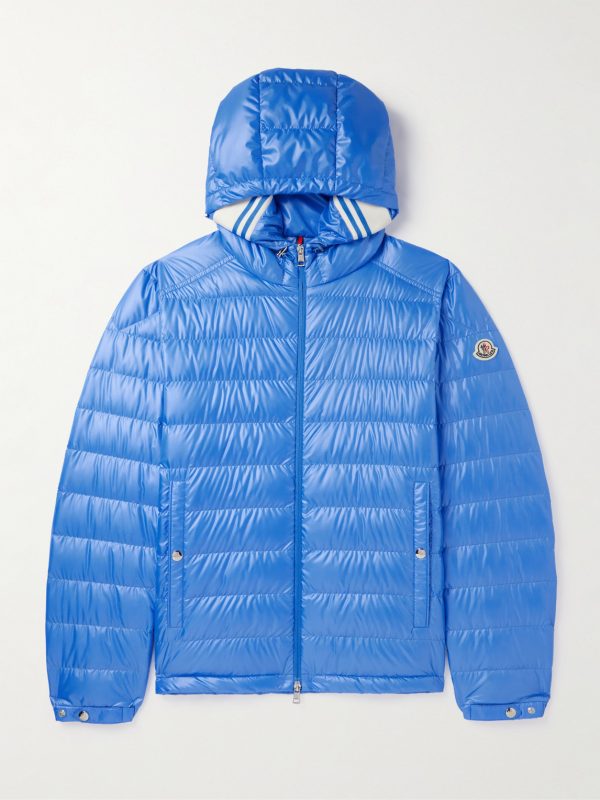Logo-Appliquéd Quilted Shell Hooded Down Jacket Logo-Appliquéd Quilted Shell Hooded Down Jacket