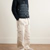 Logo-Appliquéd Panelled Cotton-Jersey and Quilted Shell Down Zip-Up Hoodie - OU Logo-Appliquéd Panelled Cotton-Jersey and Quilted Shell Down Zip-Up Hoodie - OU