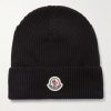 Logo-Appliquéd Ribbed Cotton Beanie
