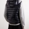 Clai Logo-Detailed Webbing-Trimmed Quilted Shell Hooded Down Gilet - BK Clai Logo-Detailed Webbing-Trimmed Quilted Shell Hooded Down Gilet - BK