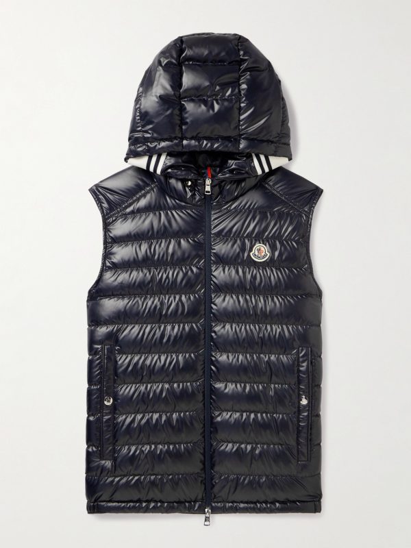 Clai Logo-Detailed Webbing-Trimmed Quilted Shell Hooded Down Gilet Clai Logo-Detailed Webbing-Trimmed Quilted Shell Hooded Down Gilet
