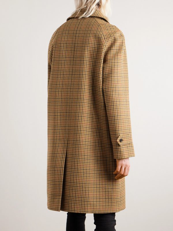 Checked Wool Coat - BK Checked Wool Coat - BK