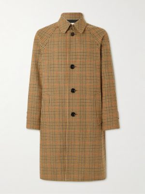 Checked Wool Coat