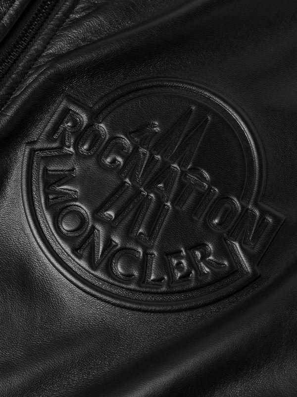 + Roc Nation by Jay-Z Cassiopeia Reversible Logo-Embossed Leather and Quilted Shell Down Bomber Jacket - E1