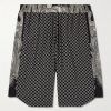 Straight-Leg Monogrammed Printed Poplin Shorts Straight-Leg Monogrammed Printed Poplin Shorts