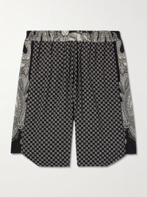 Straight-Leg Monogrammed Printed Poplin Shorts Straight-Leg Monogrammed Printed Poplin Shorts