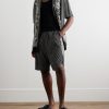Straight-Leg Monogrammed Printed Poplin Shorts - OU Straight-Leg Monogrammed Printed Poplin Shorts - OU