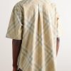 Button-Down Collar Logo-Embroidered Checked Cotton-Twill Shirt - BK