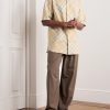 Button-Down Collar Logo-Embroidered Checked Cotton-Twill Shirt - OU