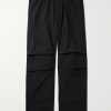 Wide-Leg Logo-Appliqued Nylon Cargo Trousers Wide-Leg Logo-Appliqued Nylon Cargo Trousers