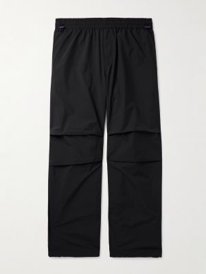 Wide-Leg Logo-Appliqued Nylon Cargo Trousers