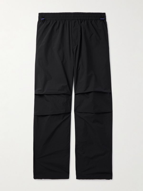 Wide-Leg Logo-Appliqued Nylon Cargo Trousers Wide-Leg Logo-Appliqued Nylon Cargo Trousers