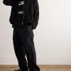 Wide-Leg Logo-Appliqued Nylon Cargo Trousers - OU Wide-Leg Logo-Appliqued Nylon Cargo Trousers - OU