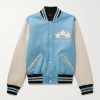 Appliquéd Wool-Blend and Leather Varsity Jacket Appliquéd Wool-Blend and Leather Varsity Jacket