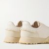 Hospoa Fringed Leather-Trimmed Suede Sneakers - BK