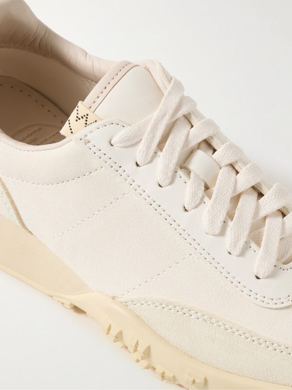 Hospoa Fringed Leather-Trimmed Suede Sneakers - CU