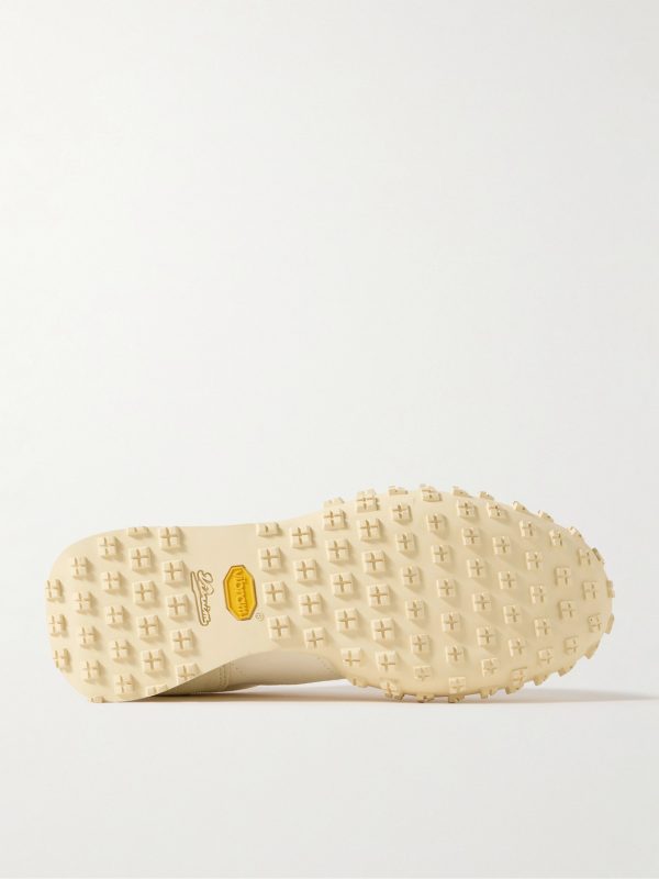 Hospoa Fringed Leather-Trimmed Suede Sneakers - E1