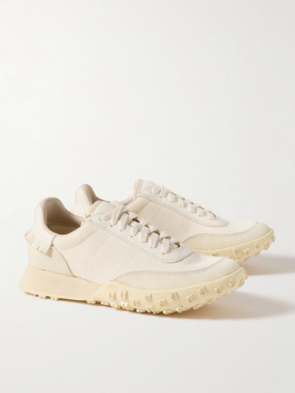 Hospoa Fringed Leather-Trimmed Suede Sneakers - FR