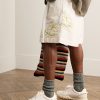 Hospoa Fringed Leather-Trimmed Suede Sneakers - OU
