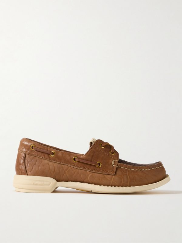Americana II Eye-Folk Textured-Leather Boat Shoes Americana II Eye-Folk Textured-Leather Boat Shoes