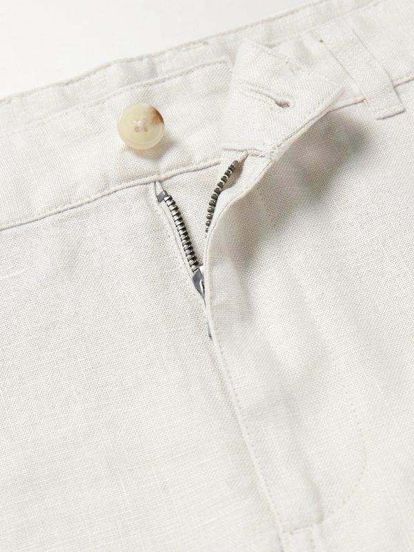 Straight-Leg Linen Shorts - CU Straight-Leg Linen Shorts - CU
