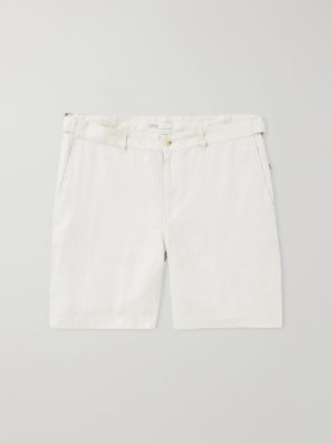 Straight-Leg Linen Shorts Straight-Leg Linen Shorts