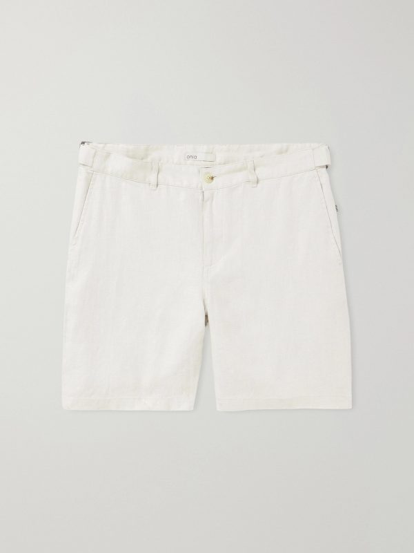Straight-Leg Linen Shorts Straight-Leg Linen Shorts