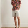 Straight-Leg Linen Shorts - OU Straight-Leg Linen Shorts - OU