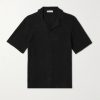 Camp-Collar Cotton-Blend Shirt