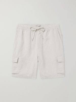 Air Straight-Leg Linen and Lyocell-Blend Drawstring Cargo Shorts Air Straight-Leg Linen and Lyocell-Blend Drawstring Cargo Shorts