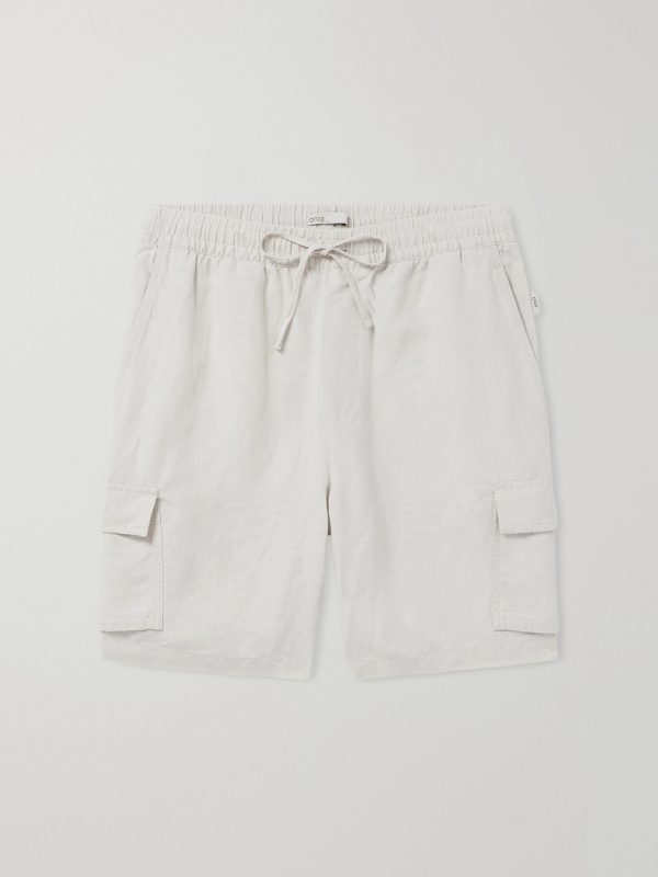 Air Straight-Leg Linen and Lyocell-Blend Drawstring Cargo Shorts Air Straight-Leg Linen and Lyocell-Blend Drawstring Cargo Shorts