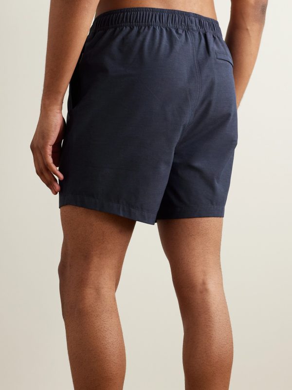 Land To Water Straight-Leg Mid-Length Swim Shorts - BK