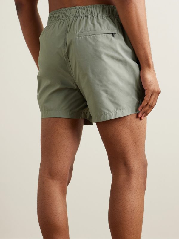 Charles Straight-Leg Mid-Length Swim Shorts - BK Charles Straight-Leg Mid-Length Swim Shorts - BK