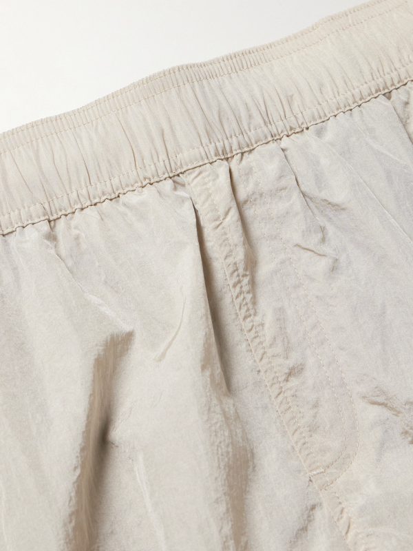 Straight-Leg Mid-Length Crinkled Swim Shorts - CU Straight-Leg Mid-Length Crinkled Swim Shorts - CU