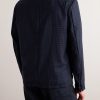 Visal Checked Crinkled Wool-Blend Overshirt - BK Visal Checked Crinkled Wool-Blend Overshirt - BK