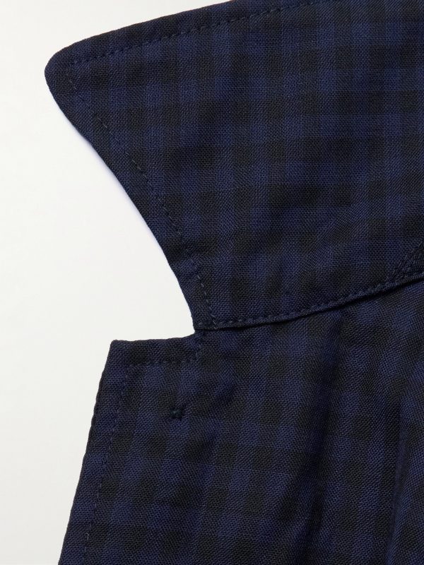 Visal Checked Crinkled Wool-Blend Overshirt - E1 Visal Checked Crinkled Wool-Blend Overshirt - E1