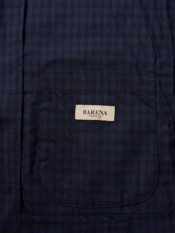 Visal Checked Crinkled Wool-Blend Overshirt - E2 Visal Checked Crinkled Wool-Blend Overshirt - E2