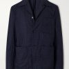 Visal Checked Crinkled Wool-Blend Overshirt Visal Checked Crinkled Wool-Blend Overshirt