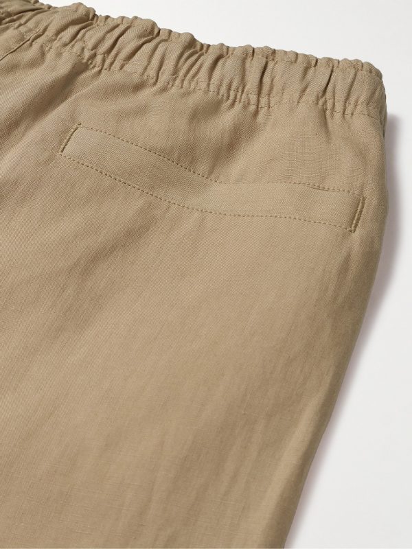 Alex Tapered Linen Drawstring Trousers - CU