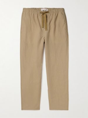 Alex Tapered Linen Drawstring Trousers