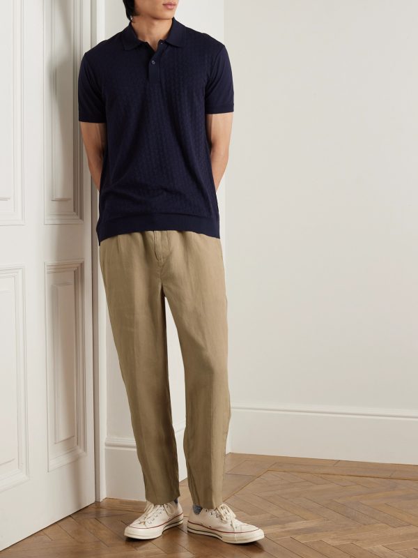 Alex Tapered Linen Drawstring Trousers - OU
