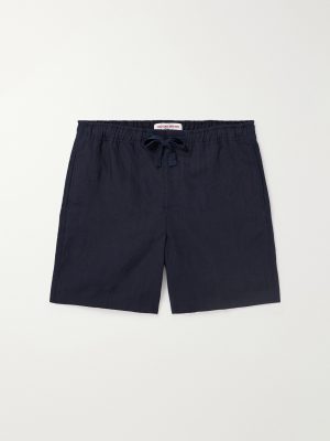 Alex Straight-Leg Linen Drawstring Shorts