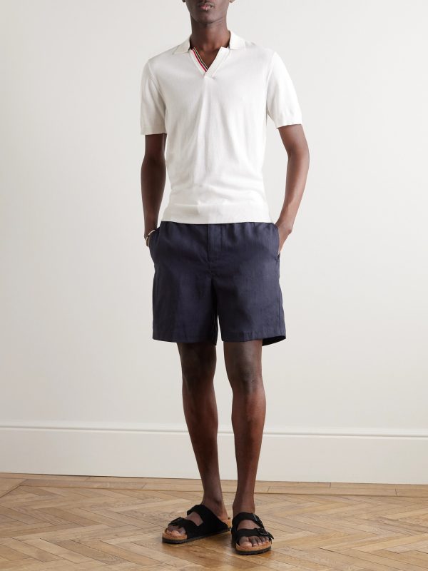 Alex Straight-Leg Linen Drawstring Shorts - OU Alex Straight-Leg Linen Drawstring Shorts - OU